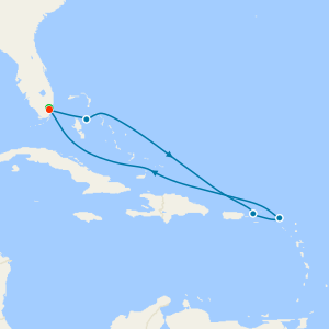 St. Maarten, St. Thomas & Bahamas from Miami with Miami Beach Stay