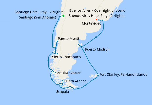 Cruise Itinerary Map