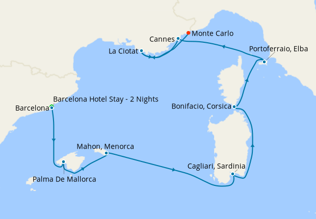 Cruise Itinerary Map