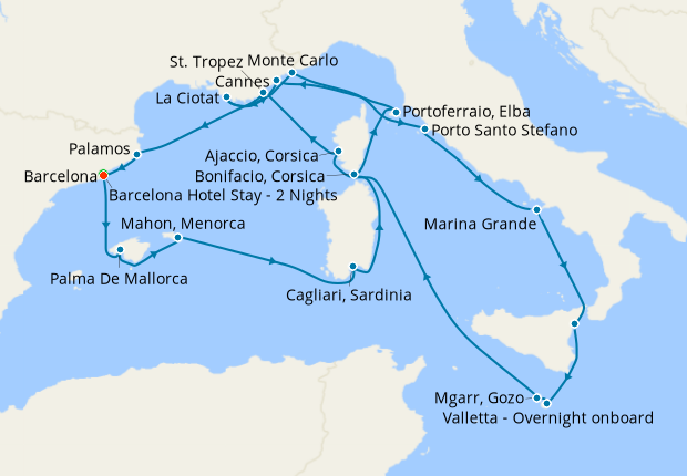 Cruise Itinerary Map
