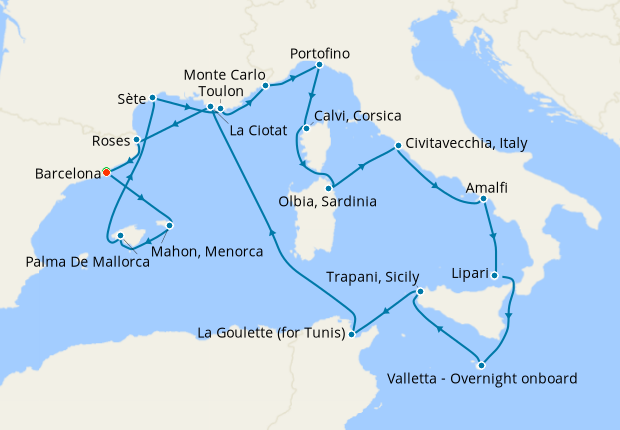 Cruise Itinerary Map