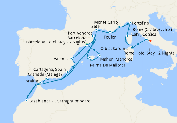 Cruise Itinerary Map