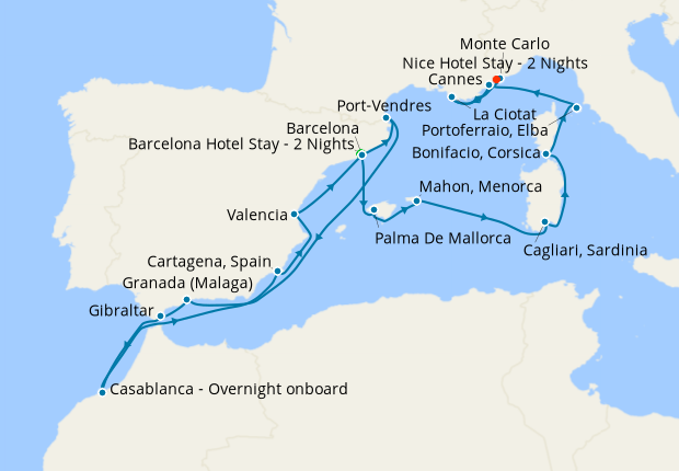 Cruise Itinerary Map