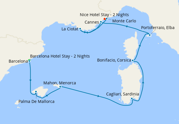 Cruise Itinerary Map