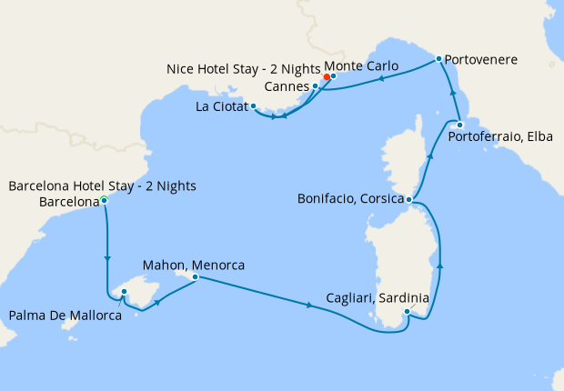 Cruise Itinerary Map