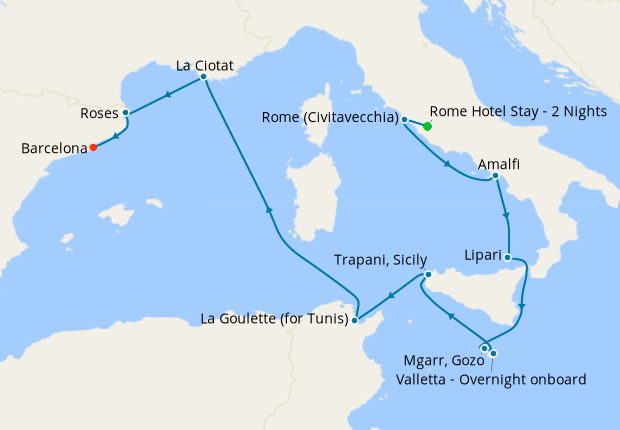 Cruise Itinerary Map