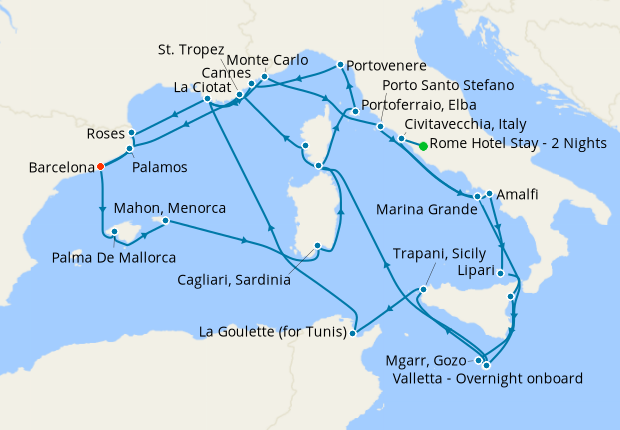 Cruise Itinerary Map