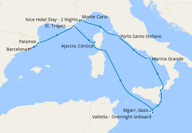 Cruise Itinerary Map