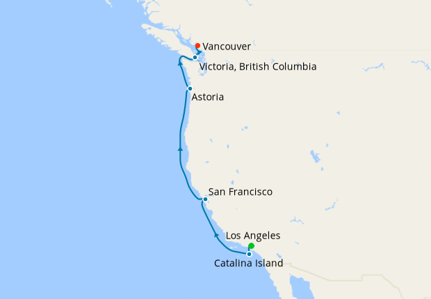 Map of the cruise map