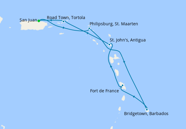 Cruise Itinerary Map