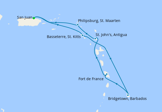 Map of the cruise map