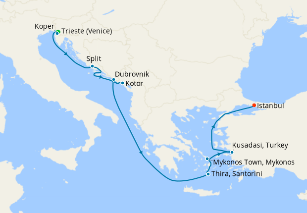 Cruise Itinerary Map