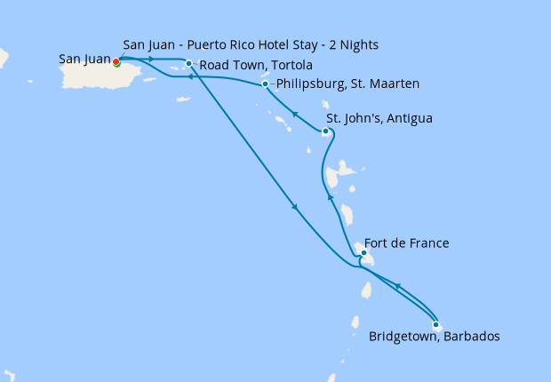 Cruise Itinerary Map