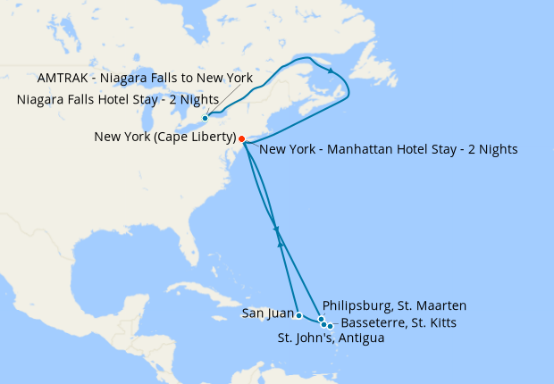 Cruise Itinerary Map