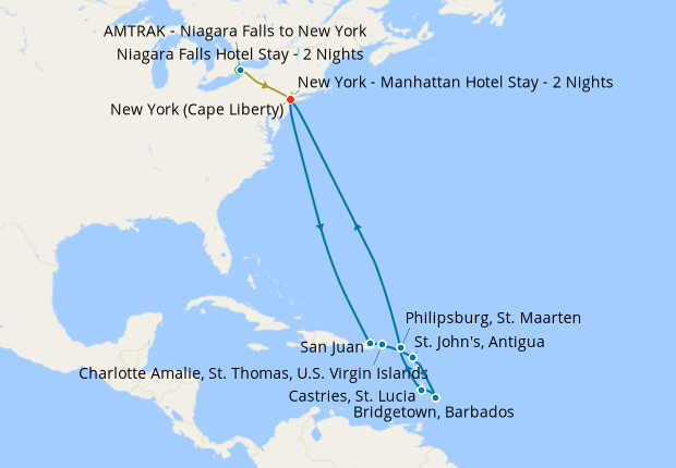Cruise Itinerary Map