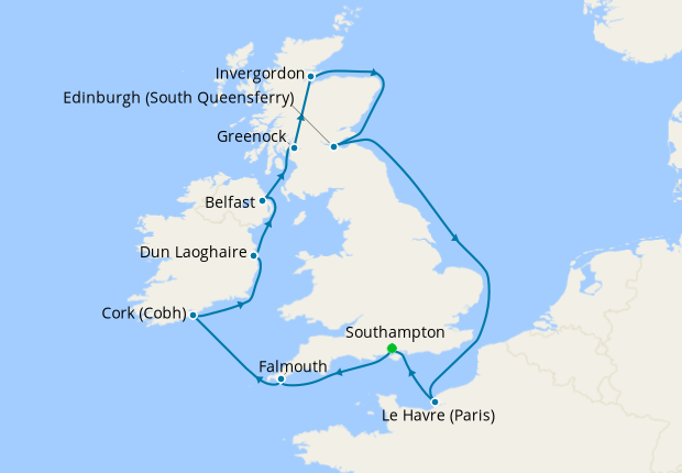 Cruise Itinerary Map
