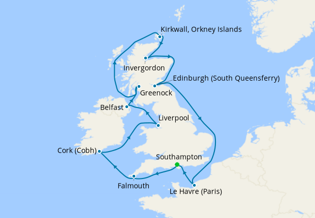 Cruise Itinerary Map