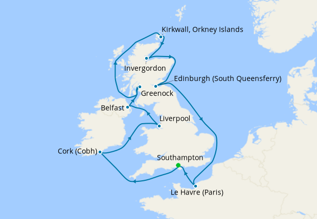 Cruise Itinerary Map