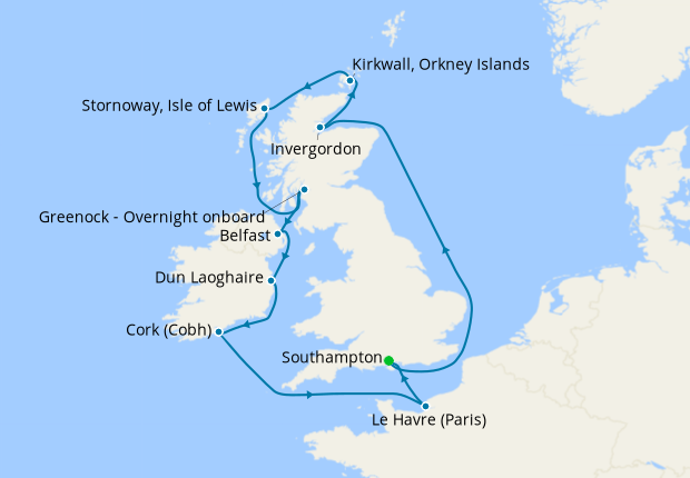 Cruise Itinerary Map
