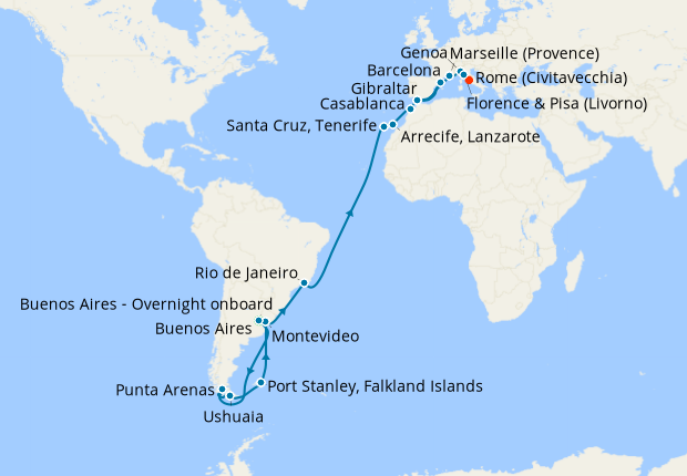 Cruise Itinerary Map