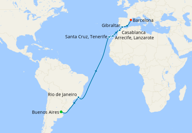 Cruise Itinerary Map