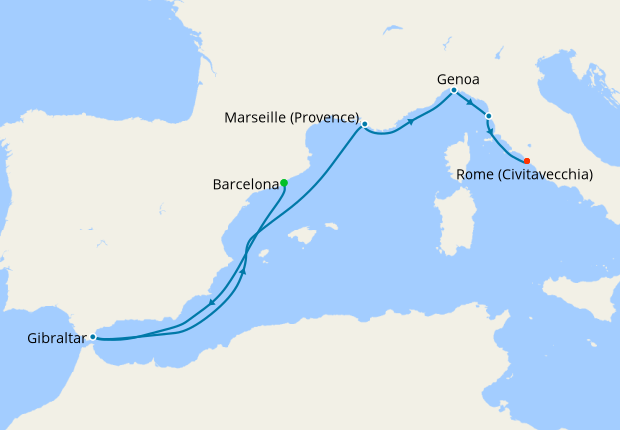 Cruise Itinerary Map