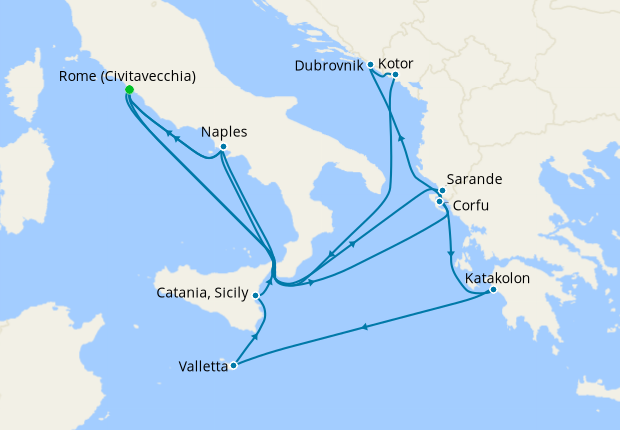 Cruise Itinerary Map