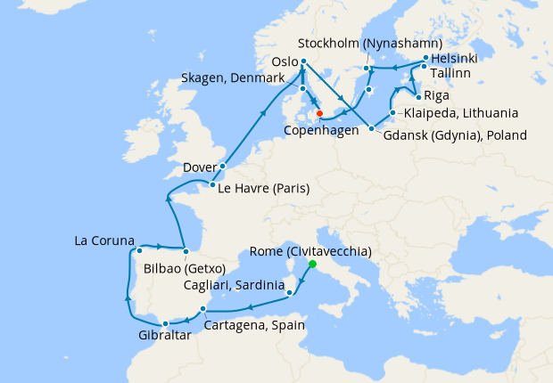 Cruise Itinerary Map