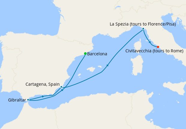 Cruise Itinerary Map