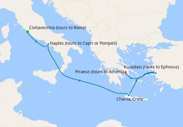Cruise Itinerary Map