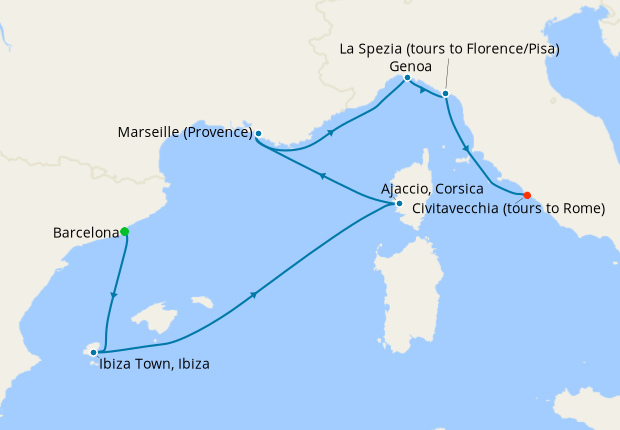 Cruise Itinerary Map