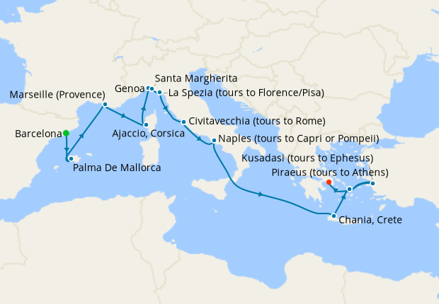 Cruise Itinerary Map