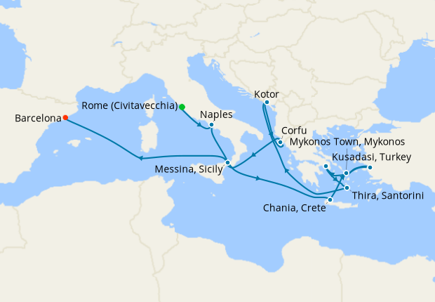 Cruise Itinerary Map