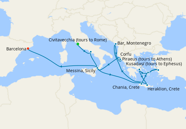 Cruise Itinerary Map