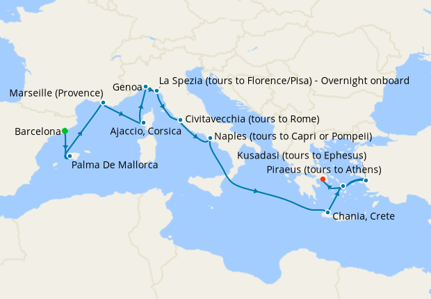 Cruise Itinerary Map