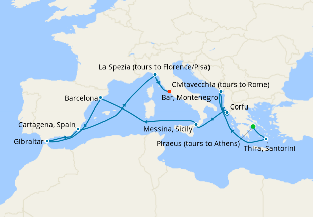 Cruise Itinerary Map