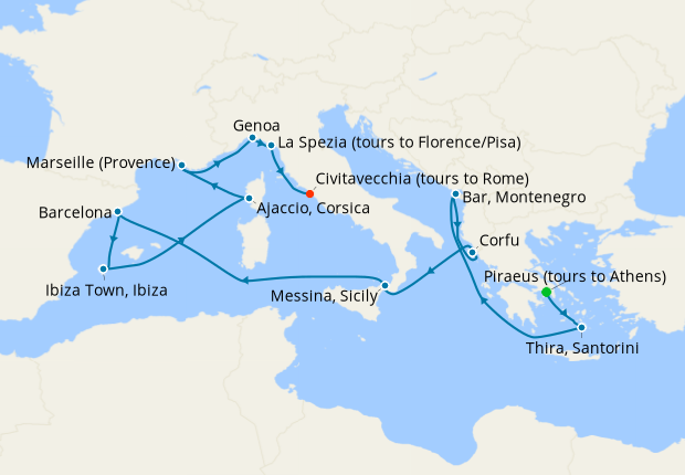 Cruise Itinerary Map