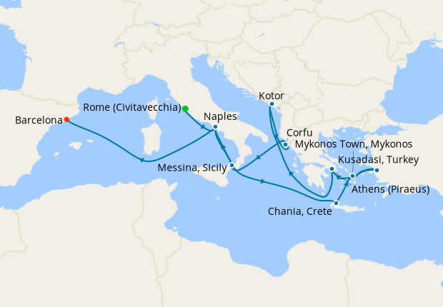 Cruise Itinerary Map