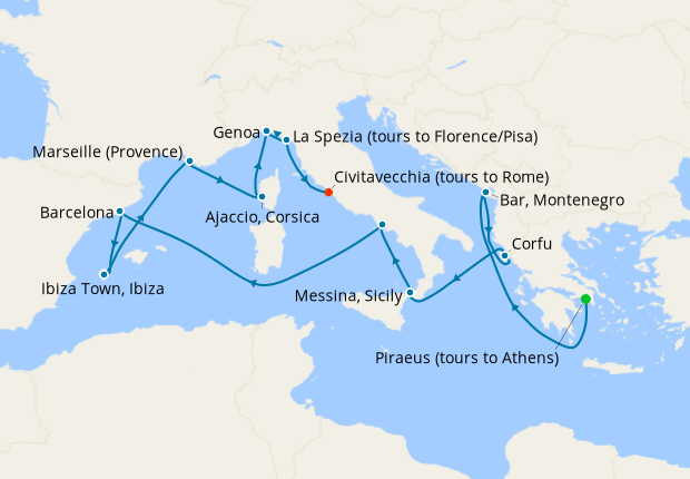 Cruise Itinerary Map