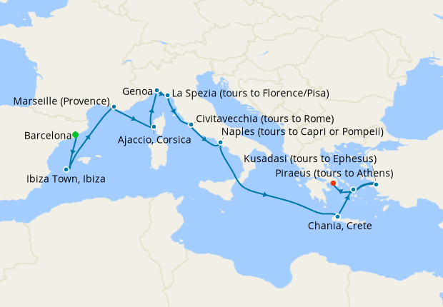 Cruise Itinerary Map