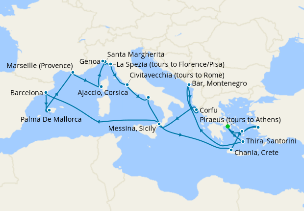 Cruise Itinerary Map