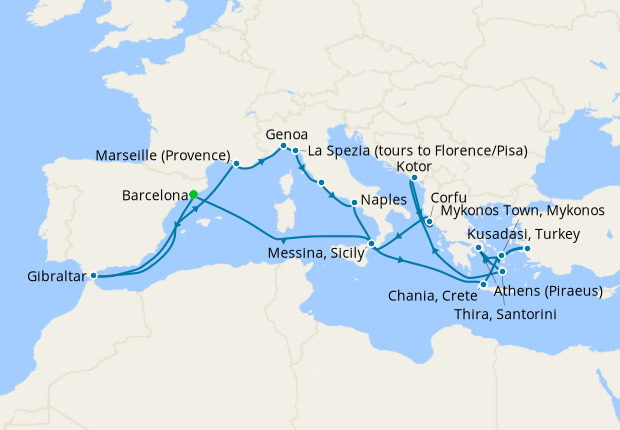 Cruise Itinerary Map