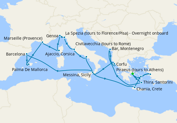 Cruise Itinerary Map