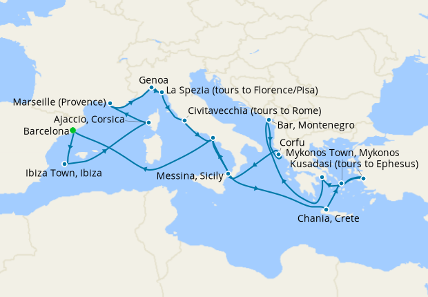 Cruise Itinerary Map