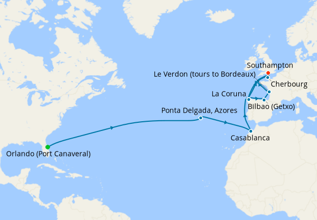 Cruise Itinerary Map