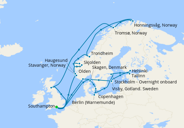 Cruise Itinerary Map