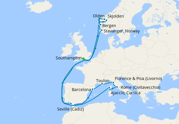 Cruise Itinerary Map