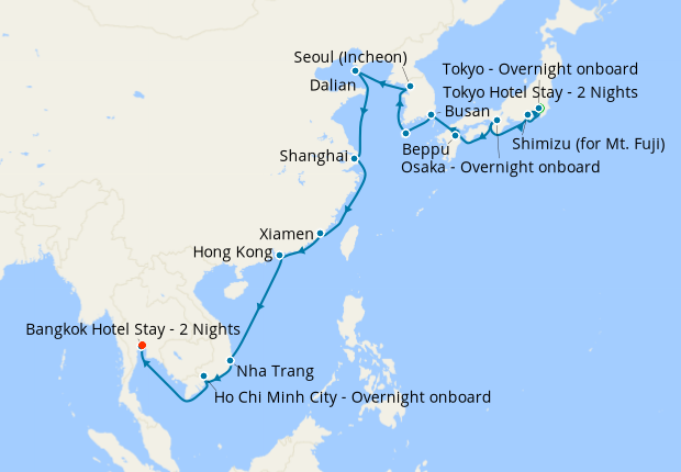 Cruise Itinerary Map