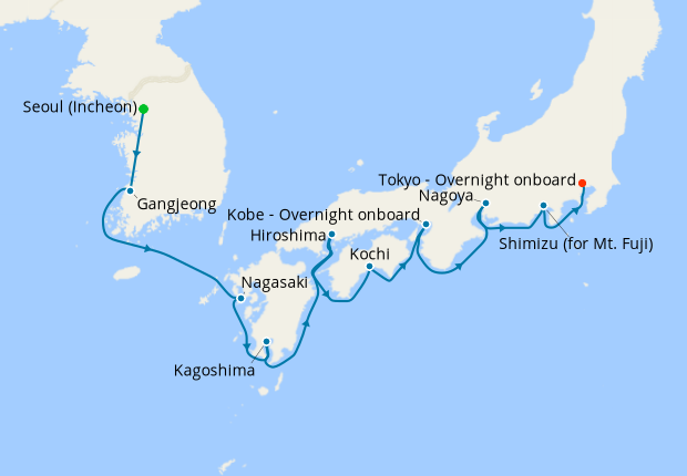 Cruise Itinerary Map