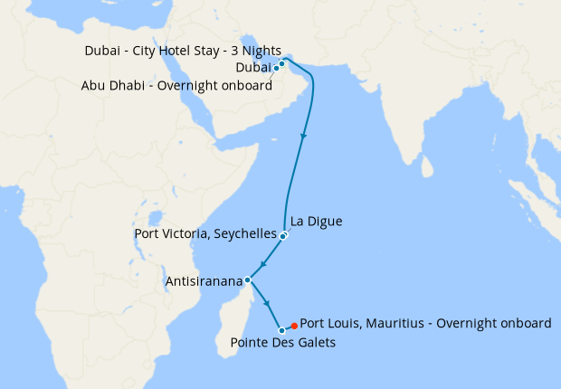 Cruise Itinerary Map